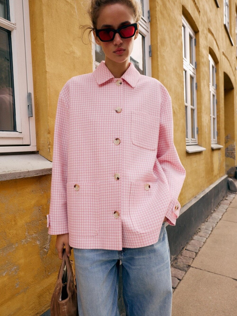 ZARA GINGHAM CHECK JACKET